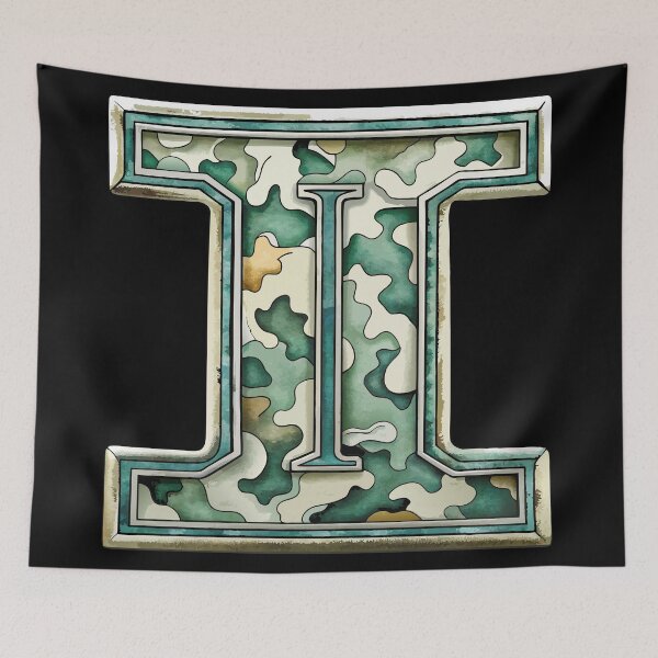 Item preview, camouflage letter I designed and sold by jkrphoto.