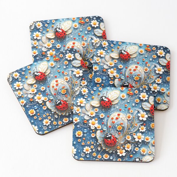 Item preview, Ladybirds and Daisies designed and sold by Bright-Moonrise.