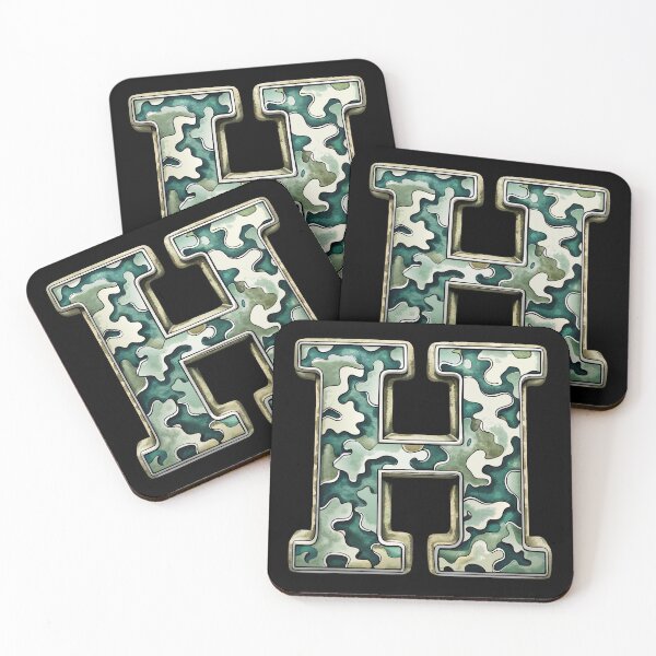 Item preview, camouflage letter H designed and sold by jkrphoto.