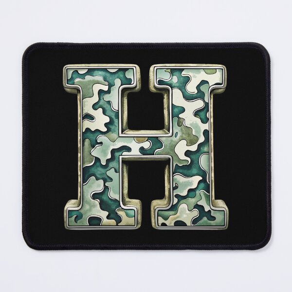 Item preview, camouflage letter H designed and sold by jkrphoto.