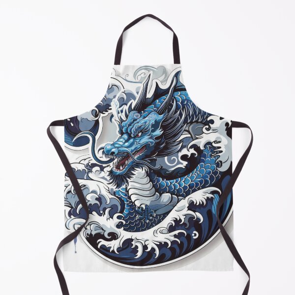 Item preview, Dynamic Blue Dragon Surrounded By Turbulent Waves designed and sold by dragonwolfpack.
