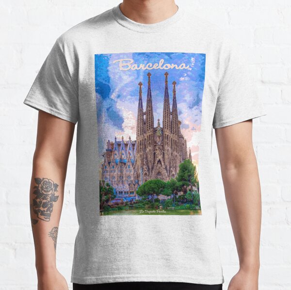 Item preview, Vintage-Style Barcelona Travel Poster designed and sold by travelwitheric.