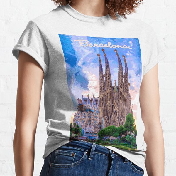 Item preview, Vintage-Style Barcelona Travel Poster designed and sold by travelwitheric.