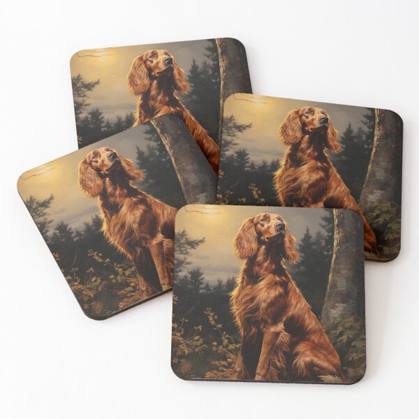 Artikelvorschau, Irish Setter in der Nacht entworfen und verkauft von PetsArt.