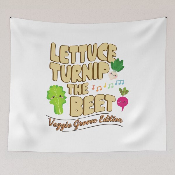 Item preview, Funny Vegetarian Music Lover - Veggie Groove Vibes designed and sold by BunBuntheDog-.