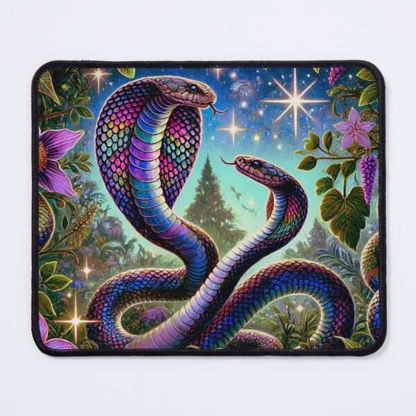 Item preview, Magical Fantasy Realism King Cobras in an Enchanted Forest designed and sold by CritterManiaUK.