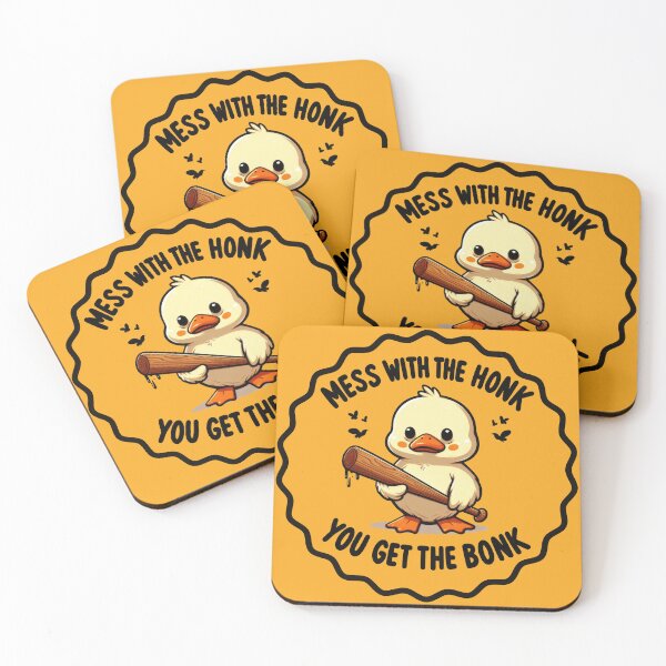 Item preview, Dangerous Duck: 'Mess with the Honk, You Get the Bonk' - Cute and Tough Duck Design designed and sold by Ali Doodles.