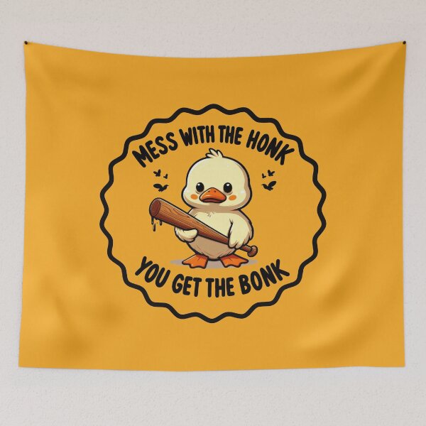 Item preview, Dangerous Duck: 'Mess with the Honk, You Get the Bonk' - Cute and Tough Duck Design designed and sold by Ali Doodles.