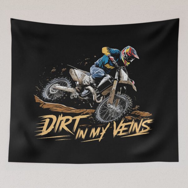 Item preview, Dirt Bike Motocross Motorcycle -"MX Madness: Embrace the Dirt" designed and sold by stickercuffs.