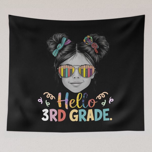 Item preview, Tie dye Hello 3rd Grade Retro Back To School Design For  Girls  designed and sold by Shopmed01.