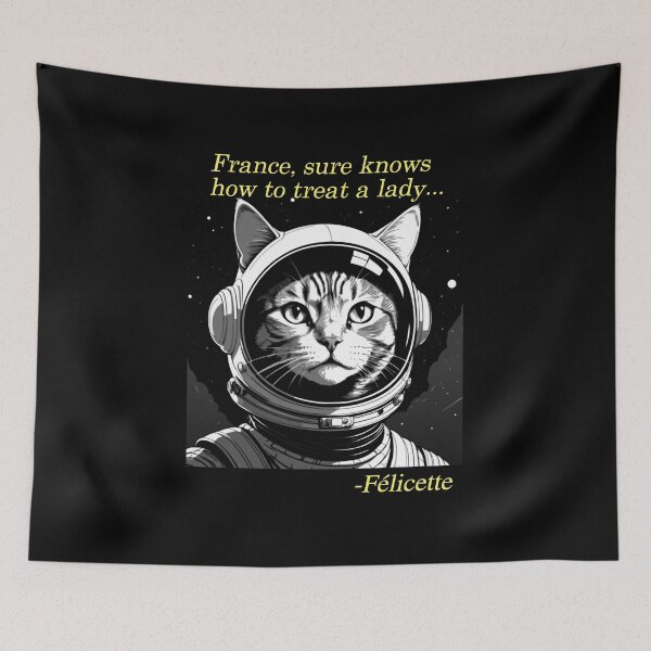 Item preview, France's feline astronaut designed and sold by Nas-T-Shirt-Co.