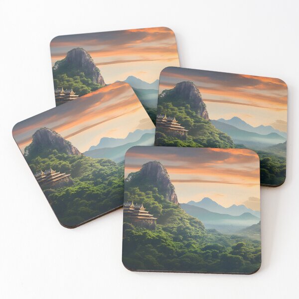 Item preview, Majestic Heights: Ancient Temple in the Mountains designed and sold by GreenInkXpress.
