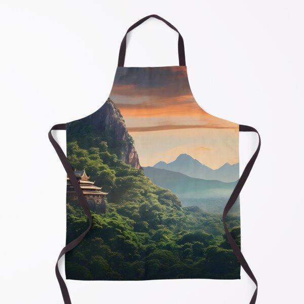 Item preview, Majestic Heights: Ancient Temple in the Mountains designed and sold by GreenInkXpress.