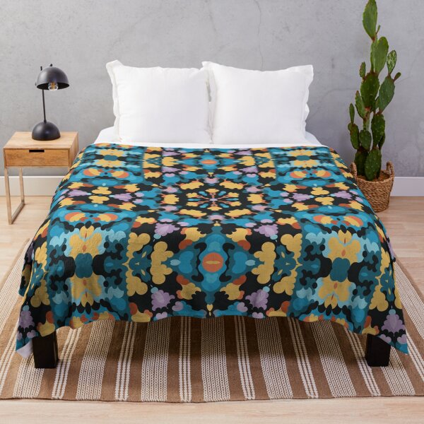 Item preview, Retro Mandala Yellow Blue and Orange designed and sold by WormholeOrbital.