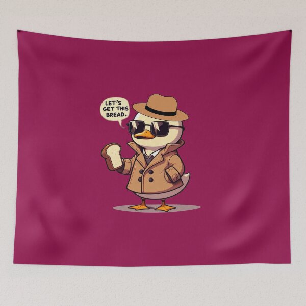 Item preview, Inspector Duck: 'Let's Get This Bread' - Cute and Mysterious Duck Design designed and sold by Ali Doodles.