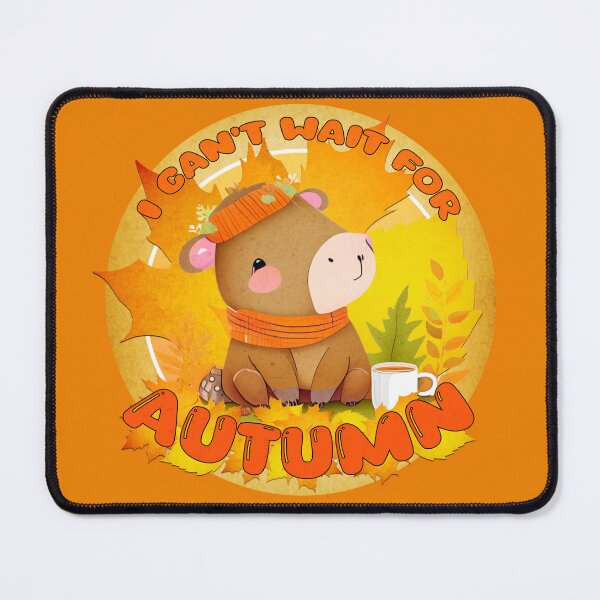 Item preview, I can't wait for Autumn capybara designed and sold by FotoBuda.