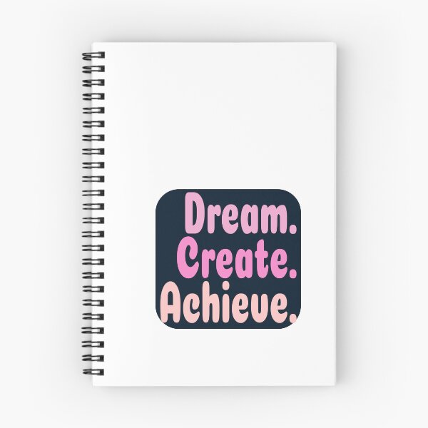 Item preview, Notebook Pink and black: Dream. Create. Achieve. designed and sold by jjfloresok.