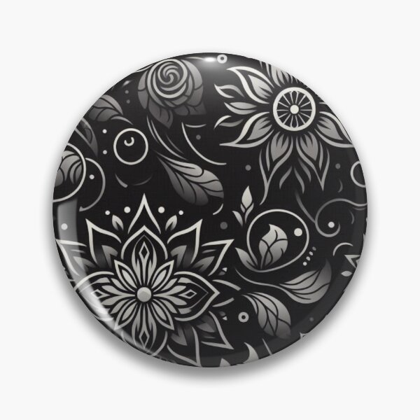 Artikelvorschau, Elegantes schwarz-weißes Blumendesign entworfen und verkauft von LyssasMindArt.
