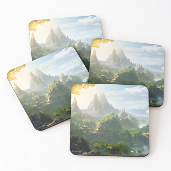 Item preview, Majestic Heights: Ancient Temple in the Mountains designed and sold by GreenInkXpress.