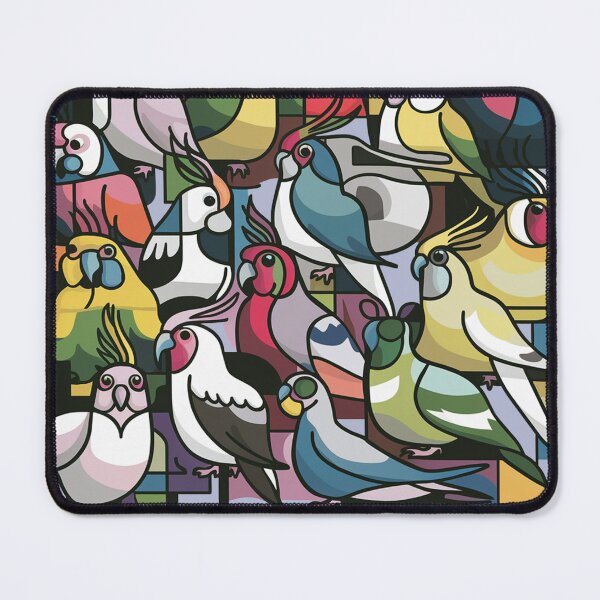 Item preview, Funny Cool Artsy Cockatiel Birds Print Abstract Art designed and sold by Nature's Fancy.
