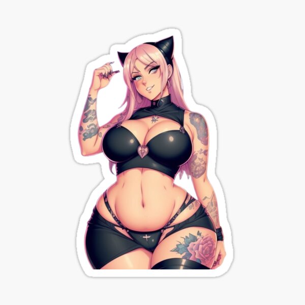 Sexy Cat Girl Stickers for Sale