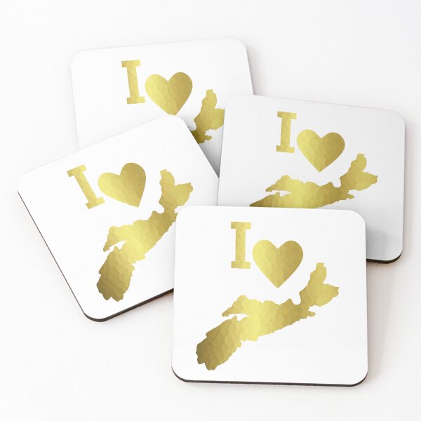 Item preview, I Love Nova Scotia Canada Gold designed and sold by Sartoris Art.