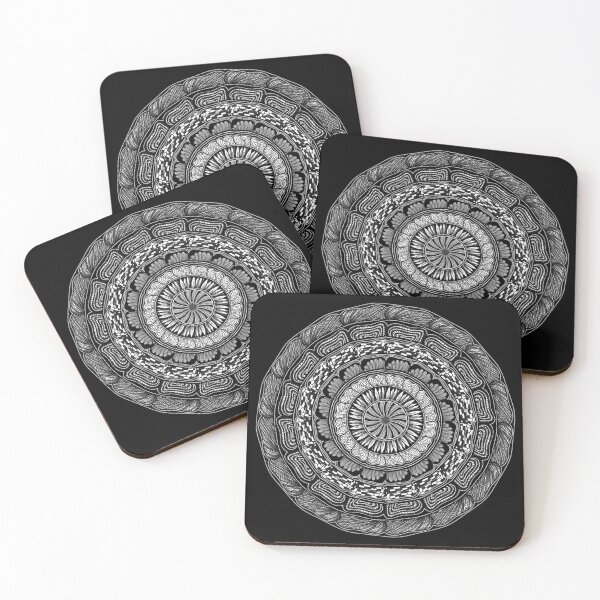 Item preview, Shades of black mandala designed and sold by Enchantress_8 .
