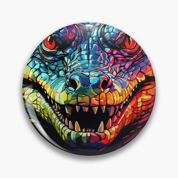 Item preview, WPAP inspired portrait of a Crocodile designed and sold by Petalandfur.
