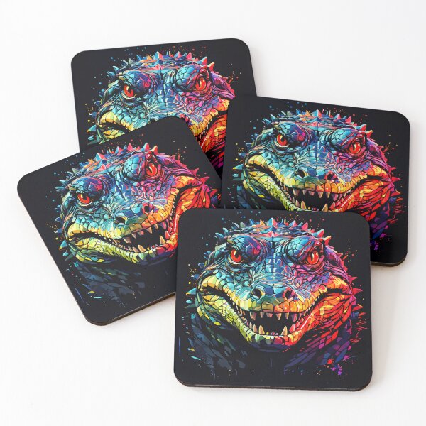 Item preview, WPAP inspired portrait of a Crocodile designed and sold by Petalandfur.