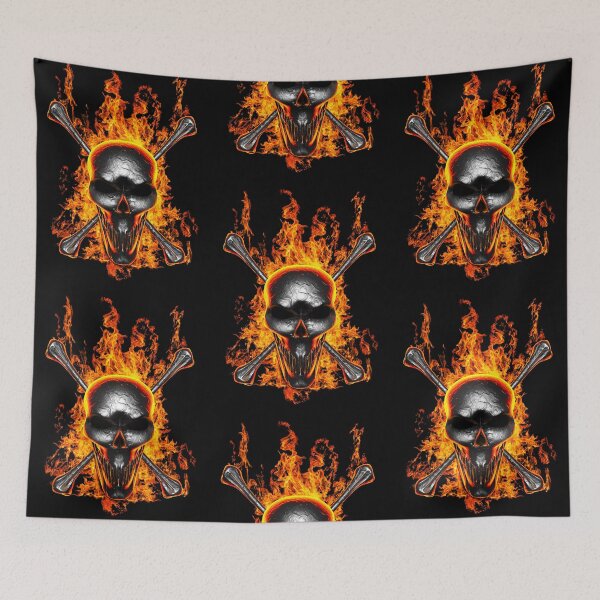 Item preview, Molten Lead Skull On Fire designed and sold by ItsMeRuva.