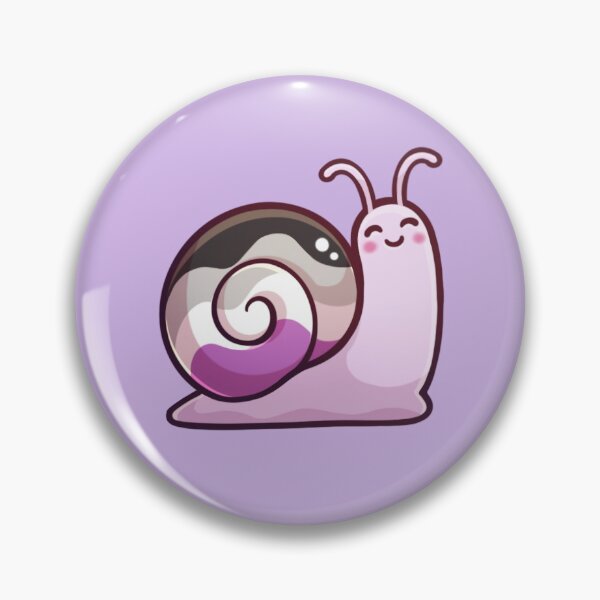 Item preview, Cute Happy Purple Ace Pride Garden Snail Sticker designed and sold by KatieCrooked.
