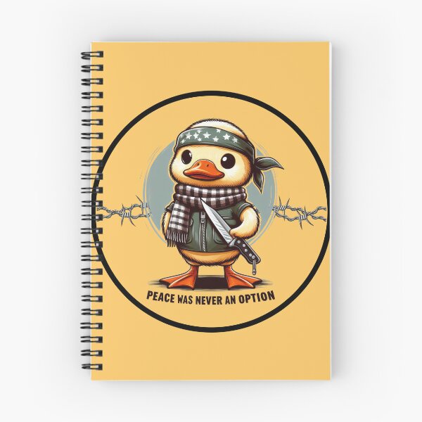 Item preview, Warrior Duck: 'Peace Was Never an Option' - Cute and Fierce Duck Design designed and sold by Ali Doodles.
