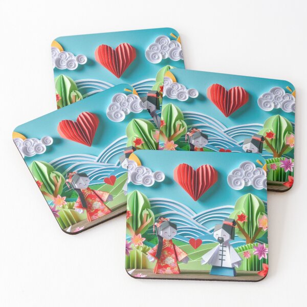 Item preview, Qixi Festival in Origami Style designed and sold by KRTstudio.
