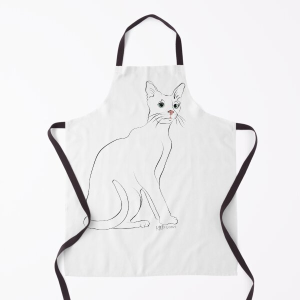 Item preview, Proud Siamese cat - a linedrawing by Karen Little of Littleviews/Sketchviews (Sketch-Views) designed and sold by Littleviews.