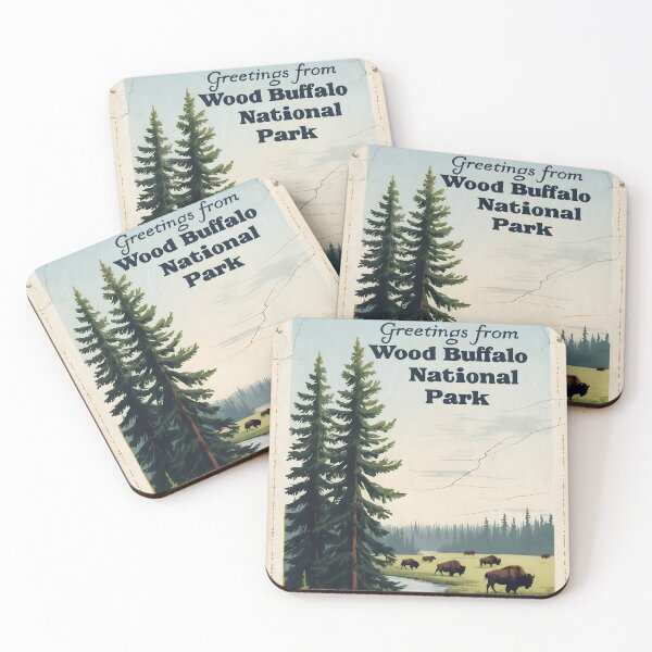 Item preview, Wood Buffalo National Park Canada Postcard Vintage Travel Retro designed and sold by TravelPostcardGems.