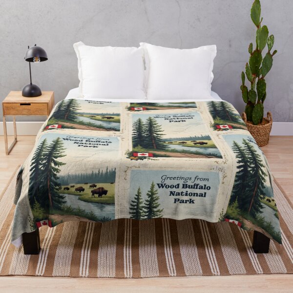 Item preview, Wood Buffalo National Park Canada Postcard Vintage Travel Retro designed and sold by TravelPostcardGems.