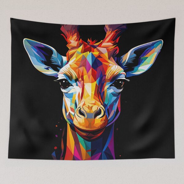 Item preview, WPAP inspired portrait of a Giraffe designed and sold by Petalandfur.