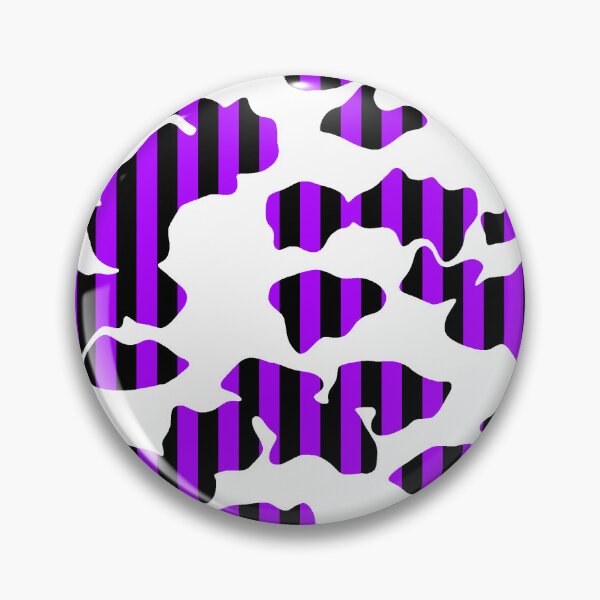 Item preview, Vertical Black And Purple Stripes Through Cowprint Pattern. designed and sold by TheRulerofEarth.