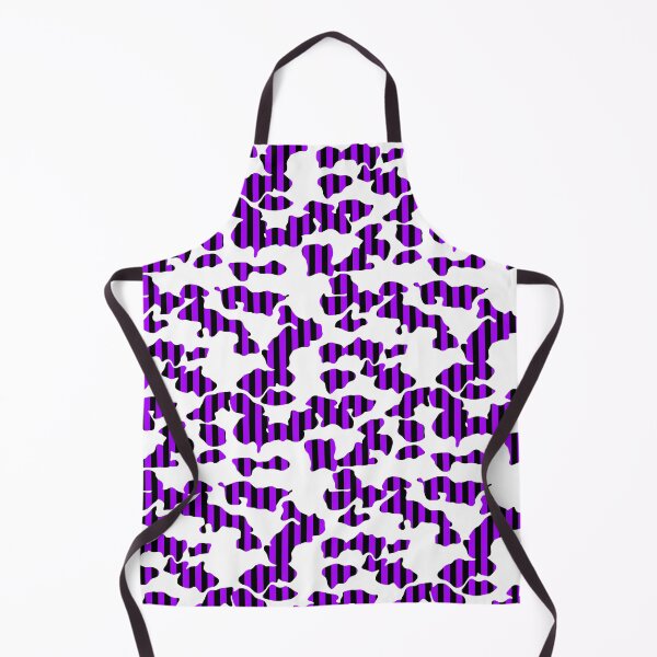 Item preview, Vertical Black And Purple Stripes Through Cowprint Pattern. designed and sold by TheRulerofEarth.