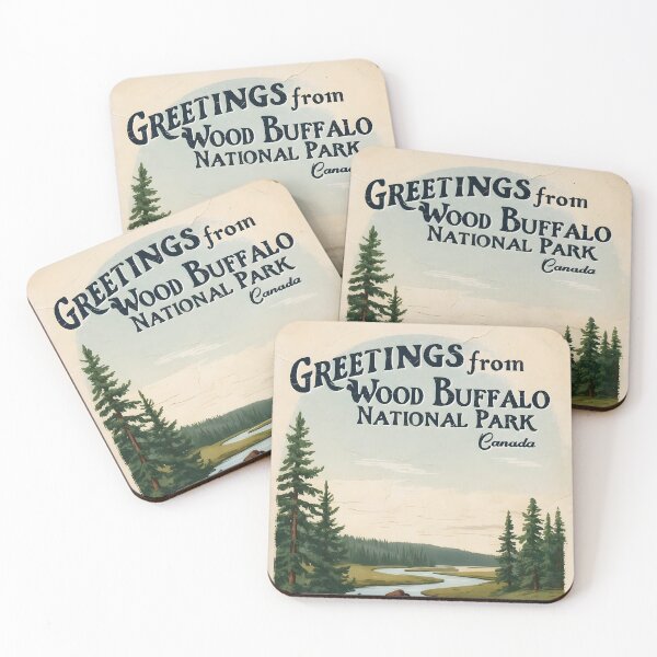 Item preview, Wood Buffalo National Park Canada Postcard Vintage Travel Retro designed and sold by TravelPostcardGems.