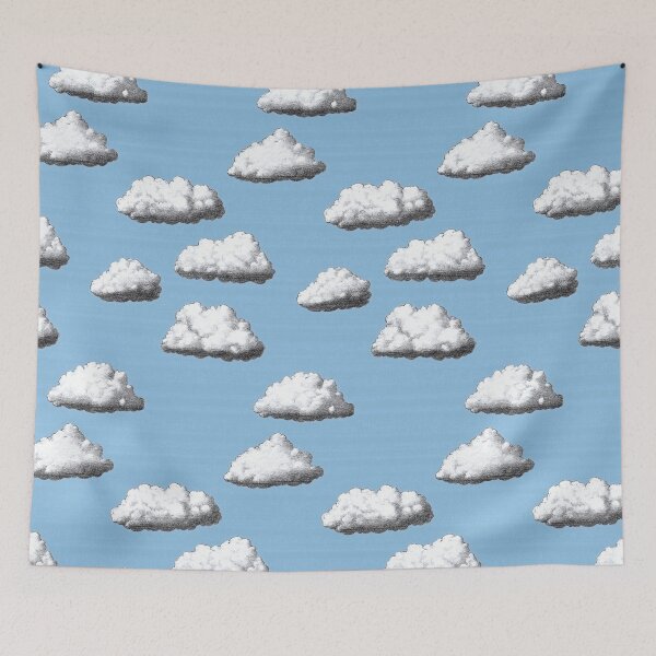 Item preview, Sketchy Fluffy Clouds Pattern designed and sold by patternicco.