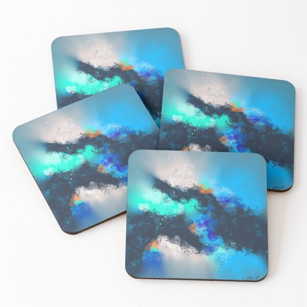 Item preview, Solitude - Blue Green Orange Abstract designed and sold by Joey Santiago.