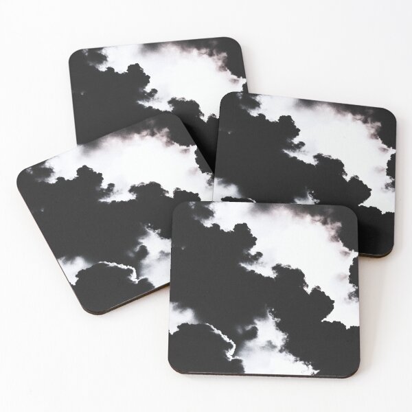 Item preview, Fluffy Black and White Clouds Sky Pattern designed and sold by patternicco.