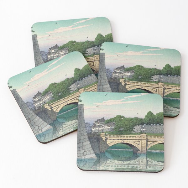 Item preview, Morning at Nijubashi Bridge by Kawase Hasui designed and sold by Takeda-art.