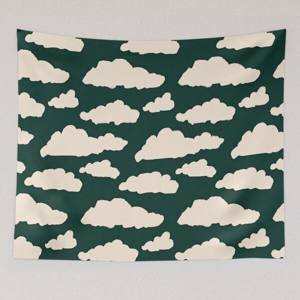 Item preview, Hand-Drawn Fluffy Clouds Pattern designed and sold by patternicco.