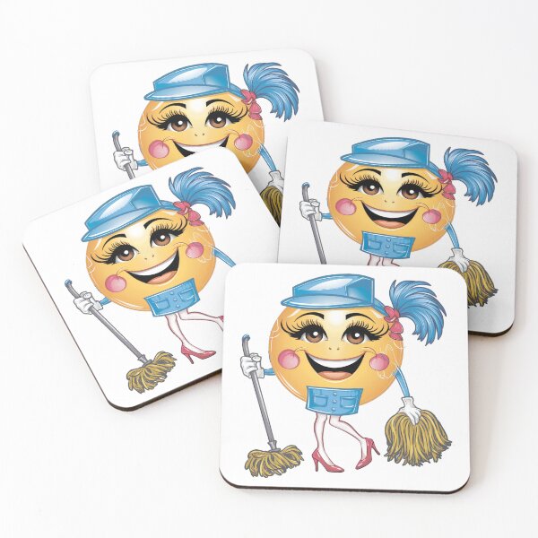Item preview, Smiling girl with a mop.Cleaning lady,maid.Emoticon. designed and sold by MagelliShop.