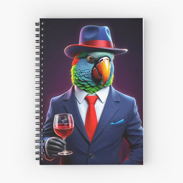 Item preview, Gabriel the happy parrot invites you a glass of wine designed and sold by roman747.
