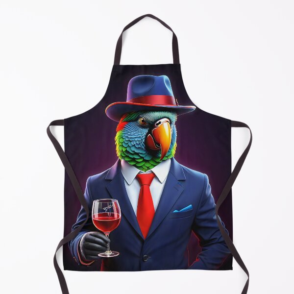 Item preview, Gabriel the happy parrot invites you a glass of wine designed and sold by roman747.