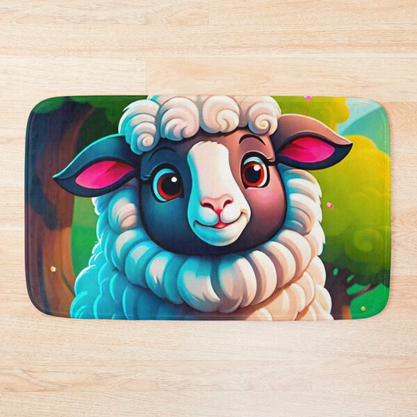 Item preview, Cute and Cuddly Cartoon Sheep designed and sold by GrizzlyCollective.