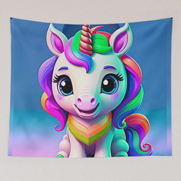Item preview, Cute and Cuddly Cartoon Unicorn designed and sold by GrizzlyCollective.